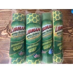 Libman Nitty Gritty Roller Mop Refills Head Replacement Green Yellow 4 Pack New